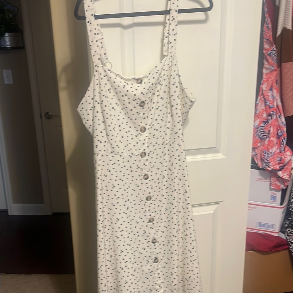 DAVI & DANI Cream Midi Sundress Sleeveless Scoop Neck never worn